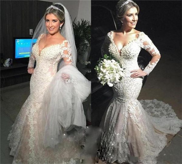 gorgeous mermaid wedding dresses 2018 deep v neck long sleeves lace appliques court train vintage bridal gowns vestido de nov6411364, White
gorgeous mermaid wedding dresses 2018 deep v neck long sleeves lace appliques court train vintage bridal gowns vestido de nov6411364, White