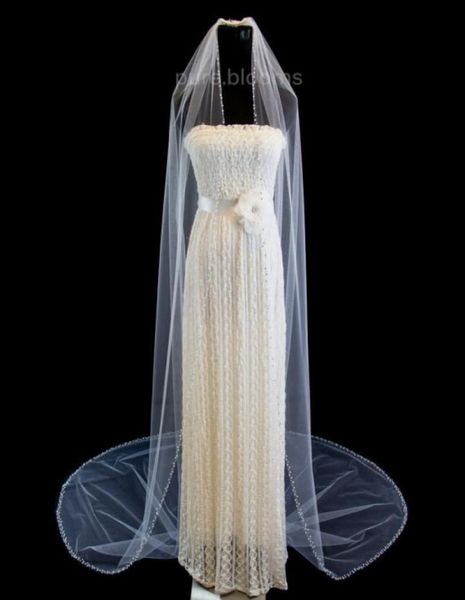 elegant luxury real picture one layer beaded edge wedding veils accessories white champagn cathedral length alloy9273489, Black
elegant luxury real picture one layer beaded edge wedding veils accessories white champagn cathedral length alloy9273489, Black