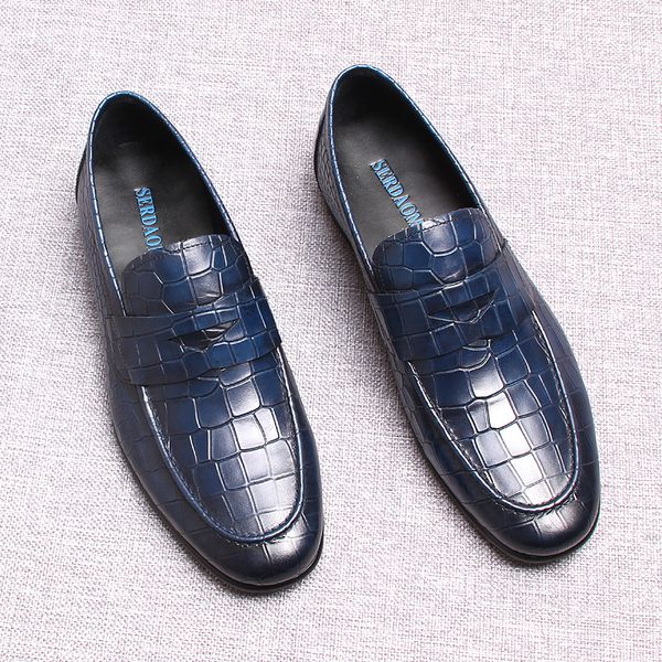 genuine leather mens loafers shoes crocodile pattern slip-on round head party wedding dress oxford shoes for men black blue
genuine leather mens loafers shoes crocodile pattern slip-on round head party wedding dress oxford shoes for men black blue