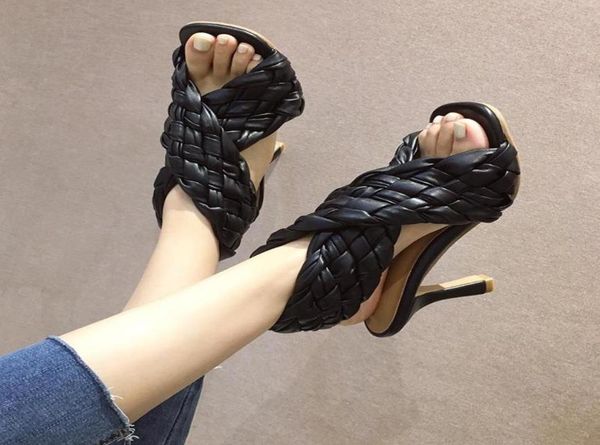 sandals peep toe slippers summer shoes woman drop thin high heels women soft pu leather weave ladies slides candy color9974983, Black
sandals peep toe slippers summer shoes woman drop thin high heels women soft pu leather weave ladies slides candy color9974983, Black