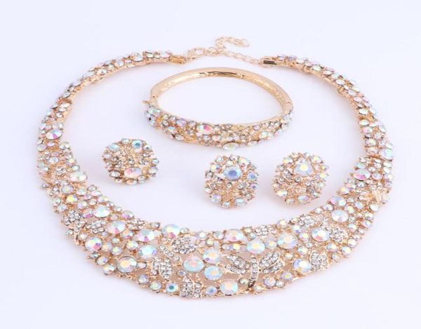 women ab color crystal jewelry sets with necklace earrings bracelet ring statement necklaces boho trendy wedding for party direct 2108406, Black
women ab color crystal jewelry sets with necklace earrings bracelet ring statement necklaces boho trendy wedding for party direct 2108406, Black
