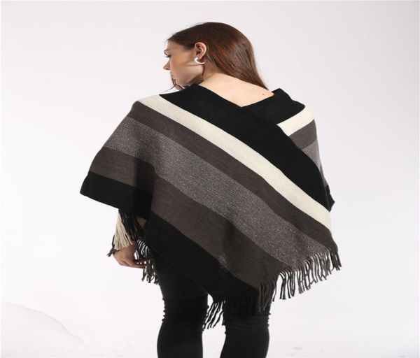 knitting women cloak fring ladies pullover poncho glittery cape tassel shawl female loose sweater colored stripe winter women blou6944799, Blue;gray
knitting women cloak fring ladies pullover poncho glittery cape tassel shawl female loose sweater colored stripe winter women blou6944799, Blue;gray