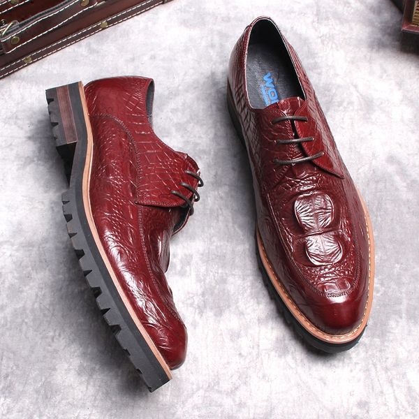 thick bottom men brown leather oxford dress shoes pointed toe oxford wedding for business burgundy black crocodile grain genuine
thick bottom men brown leather oxford dress shoes pointed toe oxford wedding for business burgundy black crocodile grain genuine