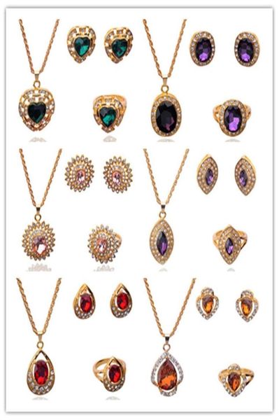 women fashion18k gilded crystal necklace earring ring jewelry sets285e9644091, Black
women fashion18k gilded crystal necklace earring ring jewelry sets285e9644091, Black