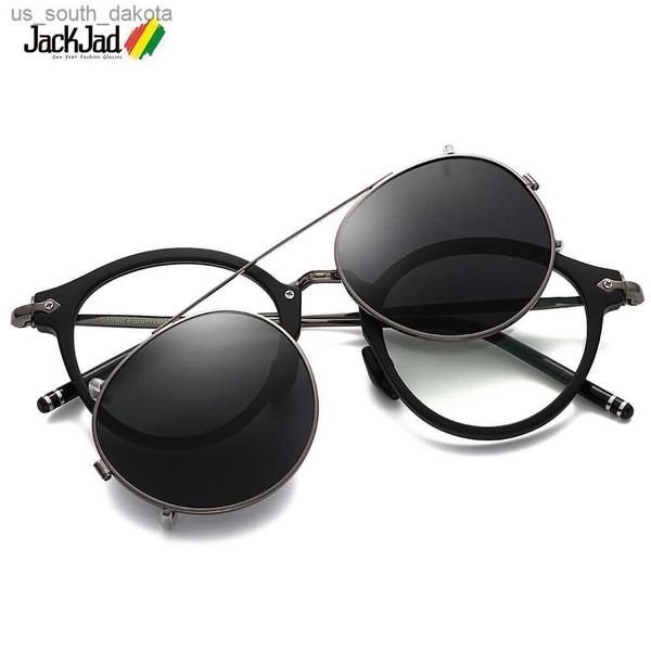 sunglasses jackjad steampunk vintage round style polarized sunglasses clip on lens removable brand design sun glasses oculos de sol gt275 l2, White;black
sunglasses jackjad steampunk vintage round style polarized sunglasses clip on lens removable brand design sun glasses oculos de sol gt275 l2, White;black