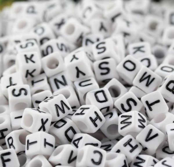 1000 pcs mixed alphabet letter acrylic cube beads 6x6 mm white with black letters 3509002
1000 pcs mixed alphabet letter acrylic cube beads 6x6 mm white with black letters 3509002