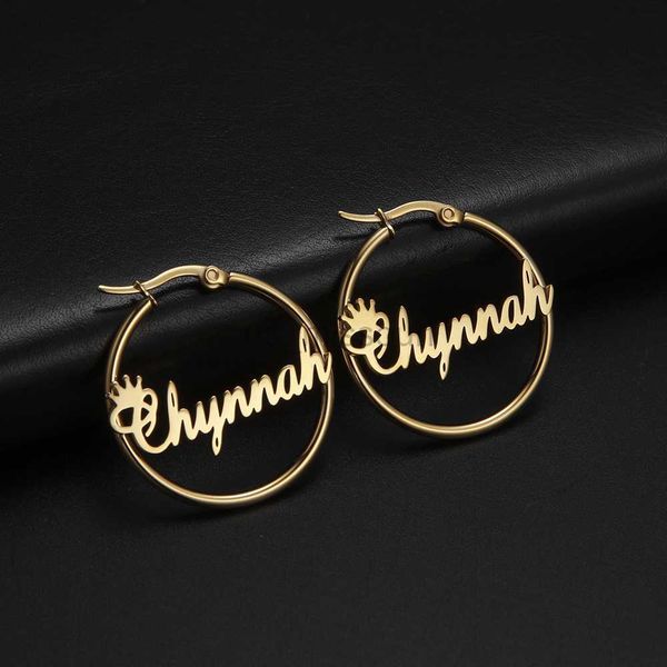 stud cazador custom name hoop earrings personalized gold color stainless steel for earrings women letter nameplate circle jewelry j230529, Golden;silver
stud cazador custom name hoop earrings personalized gold color stainless steel for earrings women letter nameplate circle jewelry j230529, Golden;silver