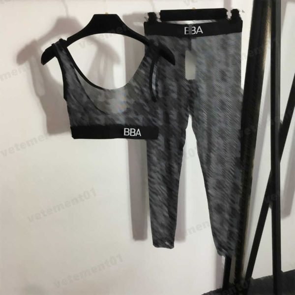 mesh breathable yoga tracksuits grey letter print camisole and leggings sportwear two piece set womens breathable designer tracksuit fashion, Gray
mesh breathable yoga tracksuits grey letter print camisole and leggings sportwear two piece set womens breathable designer tracksuit fashion, Gray