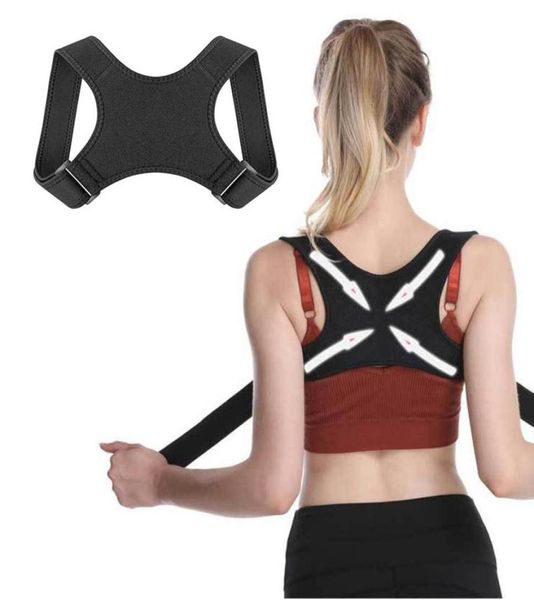 back support spine posture corrector adjustable shoulder belt men women brace bandage humpback pain relief tool7724527, Black;blue
back support spine posture corrector adjustable shoulder belt men women brace bandage humpback pain relief tool7724527, Black;blue