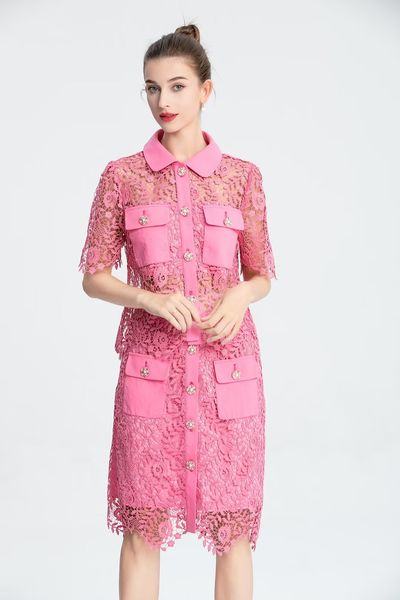 women's lace set 2023 spring/summer new fashion lace two piece set premium pink wrapped hip half skirt handmade brick button, White
women's lace set 2023 spring/summer new fashion lace two piece set premium pink wrapped hip half skirt handmade brick button, White