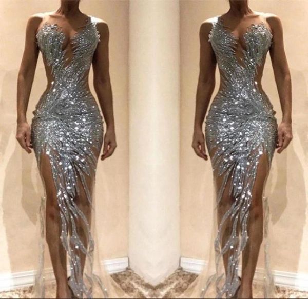 gorgeous silver mermaid prom dresses 2019 see through tulle bodice split long women occasion evening gowns6244595, Black
gorgeous silver mermaid prom dresses 2019 see through tulle bodice split long women occasion evening gowns6244595, Black