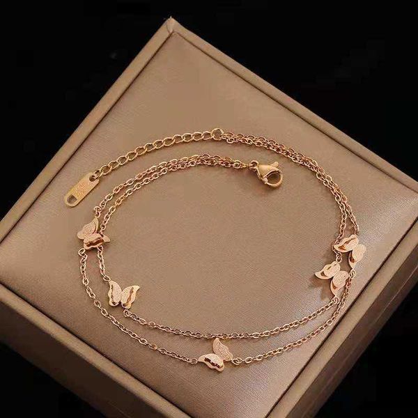 anklets stainless steel gold color butterfly shaped anklets double layer anklets 2023 new for women fashion gift party jewelry gift aa230530, Red;blue
anklets stainless steel gold color butterfly shaped anklets double layer anklets 2023 new for women fashion gift party jewelry gift aa230530, Red;blue