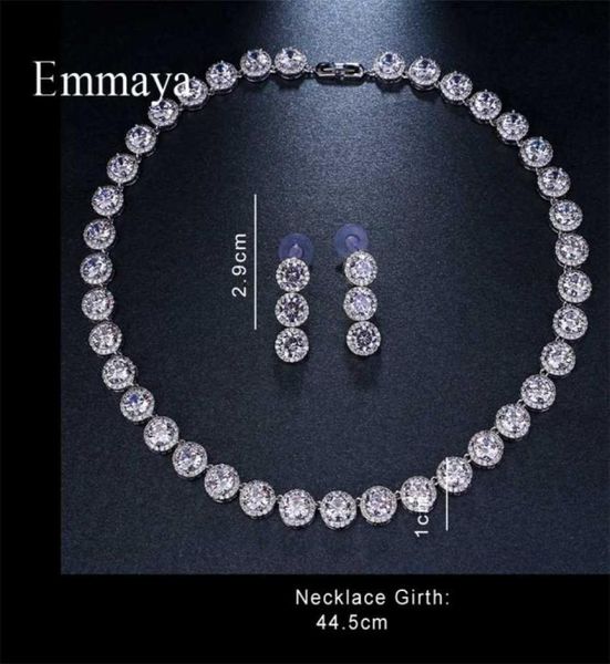 emmaya brand gorgeous round jewelry white gold color aaa cubic zircon wedding sets for lover brides gift 2201194400173, Black
emmaya brand gorgeous round jewelry white gold color aaa cubic zircon wedding sets for lover brides gift 2201194400173, Black
