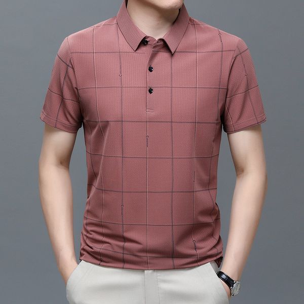 men's polos fashion brand polo shirt for men plaid short sleeve luxury style male casual korean soft cool clothes ropa de hombre 3e3ph, White;black
men's polos fashion brand polo shirt for men plaid short sleeve luxury style male casual korean soft cool clothes ropa de hombre 3e3ph, White;black