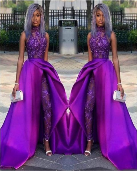 2020 lace appliqued bead evening gowns luxury african party women pant suits classic jumpsuits prom dresses with detachable train 9838126, Black
2020 lace appliqued bead evening gowns luxury african party women pant suits classic jumpsuits prom dresses with detachable train 9838126, Black
