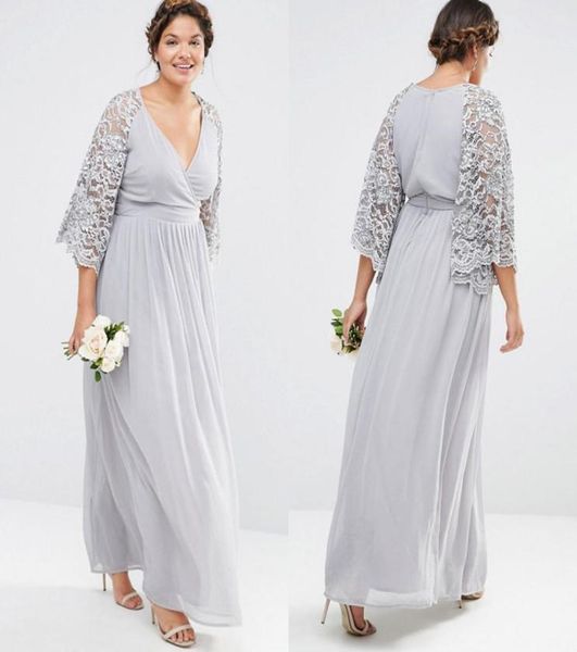 new arrival plus size bridesmaid dresses with lace sleeves v neck aline prom dress ankle length chiffon evening gowns4590203, Black
new arrival plus size bridesmaid dresses with lace sleeves v neck aline prom dress ankle length chiffon evening gowns4590203, Black