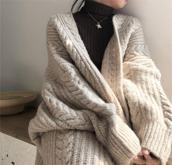 sweaters long thick knit sweater women autumn winter cardigans loose pockets coat knitted jacket cardigan elegant maxi streetwear, White;black
sweaters long thick knit sweater women autumn winter cardigans loose pockets coat knitted jacket cardigan elegant maxi streetwear, White;black