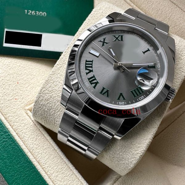 qc check luxury wristwatch 41mm datejust 126300 oyster box/ papers - wimbledon mechanical automatic movement men's watches bracelet, Slivery;brown
qc check luxury wristwatch 41mm datejust 126300 oyster box/ papers - wimbledon mechanical automatic movement men's watches bracelet, Slivery;brown