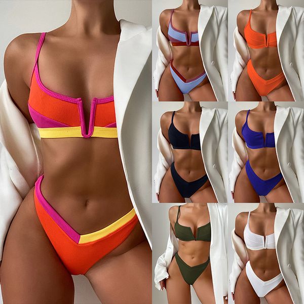 color matching bikini sets low waist beachwear spaghetti strap beach equipment for women solid color swimming suit brazilian swimwear lady w
color matching bikini sets low waist beachwear spaghetti strap beach equipment for women solid color swimming suit brazilian swimwear lady w
