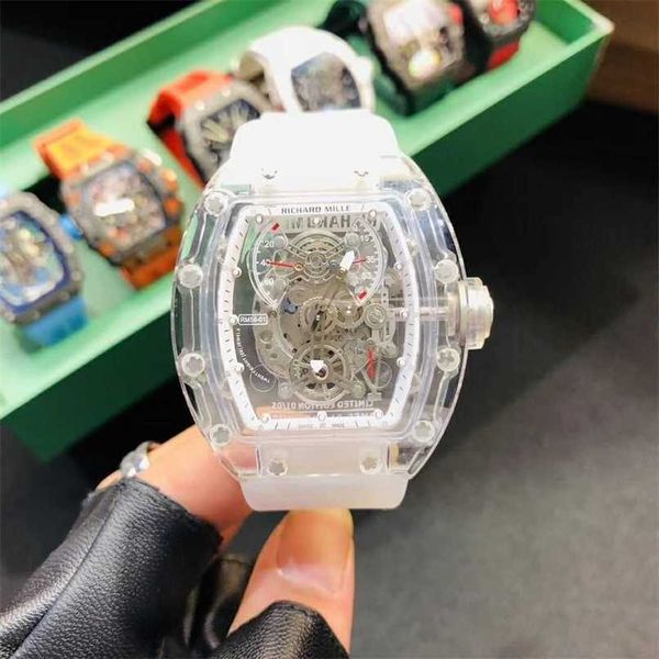 men's luxury watches richardmille authentic wrist watches business leisure rm56-01 full-automatic watch transparent case fashion tape m, Slivery;golden
men's luxury watches richardmille authentic wrist watches business leisure rm56-01 full-automatic watch transparent case fashion tape m, Slivery;golden