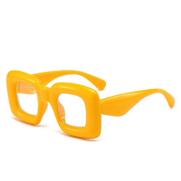 women men designer sunglasses brand sunglasses for women fashion square frame flat light mirror thick frame personality polygon frame glasse, White;black
women men designer sunglasses brand sunglasses for women fashion square frame flat light mirror thick frame personality polygon frame glasse, White;black