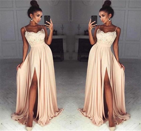 stunning champagne lace chiffon prom dresses front slit spaghetti straps long party evening dress vestidos de fiesta evening 4428806, Black
stunning champagne lace chiffon prom dresses front slit spaghetti straps long party evening dress vestidos de fiesta evening 4428806, Black