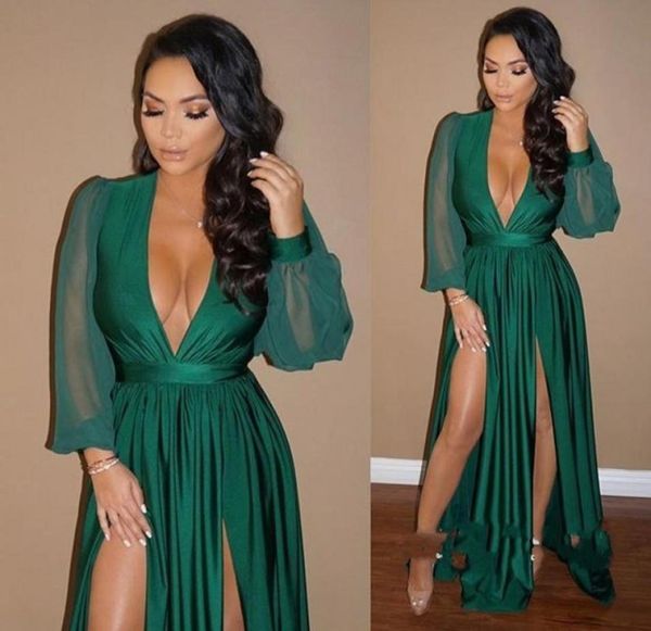 hunter long sleeves prom dresses plunging neckline front split evening dress chiffon pleats a line cocktail party gowns8897769, Black
hunter long sleeves prom dresses plunging neckline front split evening dress chiffon pleats a line cocktail party gowns8897769, Black