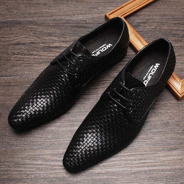 luxury genuine leather mens dress shoes to weave mens italian oxford wedding shoes black burgundy lace up shoes formal for men
luxury genuine leather mens dress shoes to weave mens italian oxford wedding shoes black burgundy lace up shoes formal for men