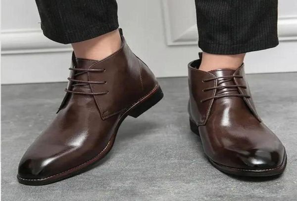 men ankle boots fashion business pu leather formal shoes low heel lace up decoration british style comfortable dh9004318888, Black
men ankle boots fashion business pu leather formal shoes low heel lace up decoration british style comfortable dh9004318888, Black