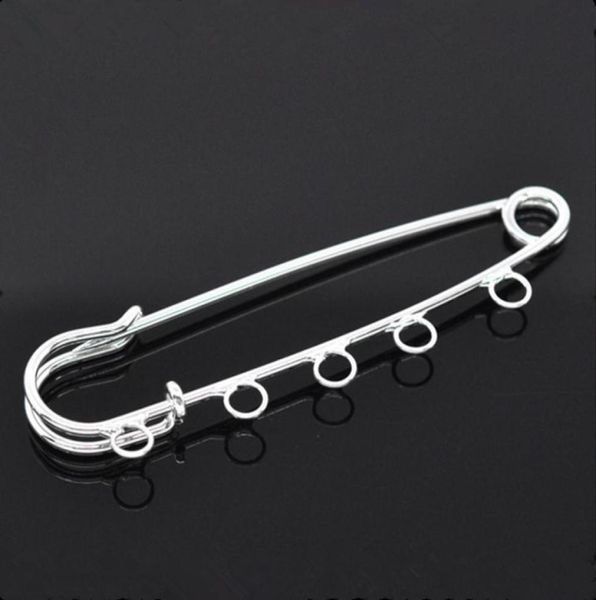 100pcs support de broche brooches safety pin 5 holes silver plated 7x2cm 2010094618424, Gray
100pcs support de broche brooches safety pin 5 holes silver plated 7x2cm 2010094618424, Gray