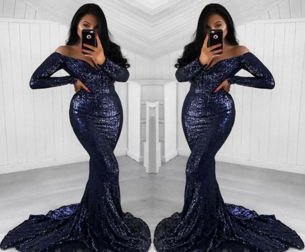 2019 navy blue sequined prom dress long sleeves formal pageant holidays wear graduation evening party gown custom made plus s3845682, Black
2019 navy blue sequined prom dress long sleeves formal pageant holidays wear graduation evening party gown custom made plus s3845682, Black