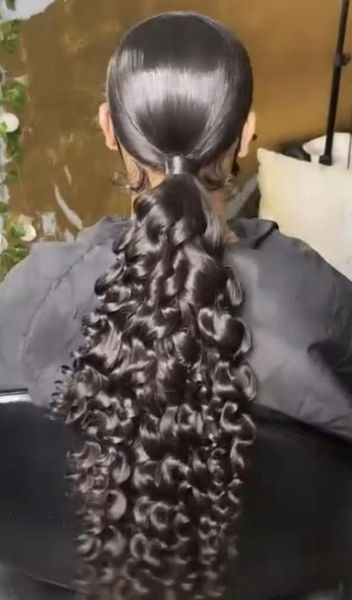 afro kinky curly ponytail drawstring brown long curly pony hair pieces for african american women human curly hair extensions with two clips, Black
afro kinky curly ponytail drawstring brown long curly pony hair pieces for african american women human curly hair extensions with two clips, Black