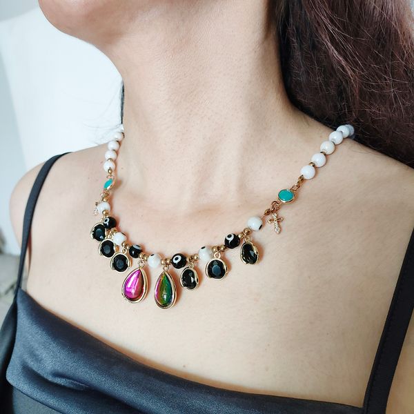 2023 new in purple water drop pendant charms chain necklace choker y2k aesthetic black beaded chains for ladies girls women jewelry accessor, Silver
2023 new in purple water drop pendant charms chain necklace choker y2k aesthetic black beaded chains for ladies girls women jewelry accessor, Silver