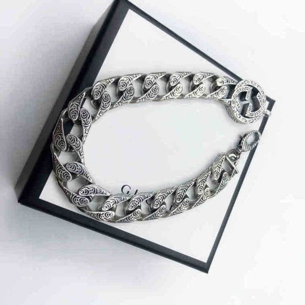 2023 new designer jewelry bracelet necklace ring tide old rough pattern bracelet personality hip hop style winter collocation, Black
2023 new designer jewelry bracelet necklace ring tide old rough pattern bracelet personality hip hop style winter collocation, Black