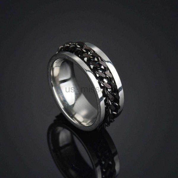 band rings fashion stainless steel men couple ring spinner chain rotable rings punk women man jewelry for party gift j230531, Silver
band rings fashion stainless steel men couple ring spinner chain rotable rings punk women man jewelry for party gift j230531, Silver
