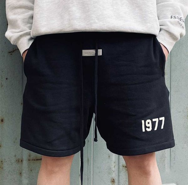 

mens essentail 1977 shorts letter printed pants casual fashion summer men essen for male streetwear loose sports clothing23ess, White;black