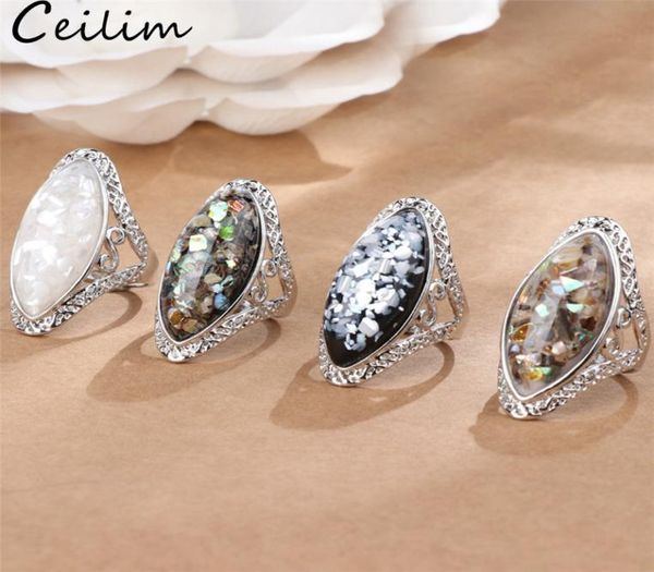 4 color vintage antique silver colorful big oval shell finger ring band ring for women female statement boho beach jewlery gift wh8494254, Golden;silver
4 color vintage antique silver colorful big oval shell finger ring band ring for women female statement boho beach jewlery gift wh8494254, Golden;silver