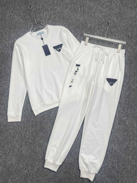 23ss womens designer clothing casual suit women pants sets round neck pure cotton logo embroidery long sleeved hoodie elastic waist trousers, White
23ss womens designer clothing casual suit women pants sets round neck pure cotton logo embroidery long sleeved hoodie elastic waist trousers, White