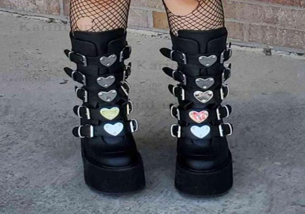 brand design gothic boots ins great quality fashion cool motorcycle boots big size 43 wedges heart platform midcalf boots h117087406, Black
brand design gothic boots ins great quality fashion cool motorcycle boots big size 43 wedges heart platform midcalf boots h117087406, Black