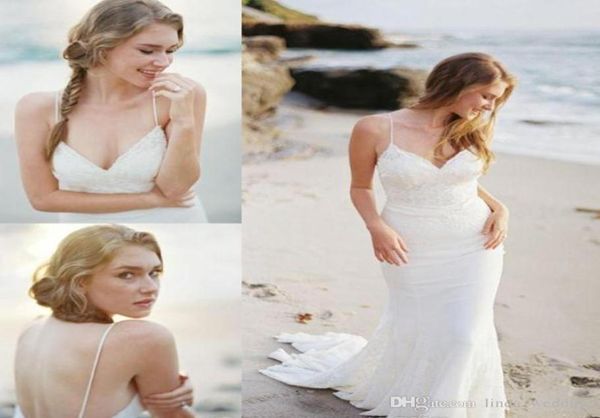 2019 new backless beach mermaid wedding dress western summer spaghetti straps long bridal gown plus size custom made1304066, White
2019 new backless beach mermaid wedding dress western summer spaghetti straps long bridal gown plus size custom made1304066, White