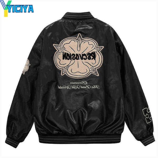 yiciya hip hop streetwear baseball jacket letter flower embroidery patchwork leather jackets harajuku vintage oversized varsity coat, Black;brown
yiciya hip hop streetwear baseball jacket letter flower embroidery patchwork leather jackets harajuku vintage oversized varsity coat, Black;brown