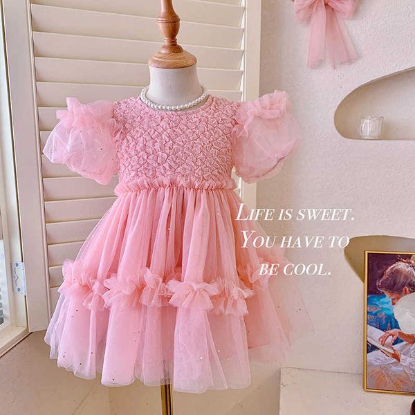 girl's dresses children dress girls puff sleeves fluffy mesh skirt summer new sweet baby princess skirt toddler girl clothes aa230531, Red;yellow
girl's dresses children dress girls puff sleeves fluffy mesh skirt summer new sweet baby princess skirt toddler girl clothes aa230531, Red;yellow