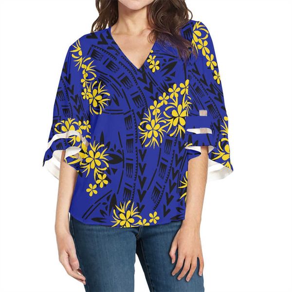 tribal clothing polynesian samoan island style shirts blue tapa flower print custom half elbow sleeve plus size women's clothingtc, White
tribal clothing polynesian samoan island style shirts blue tapa flower print custom half elbow sleeve plus size women's clothingtc, White