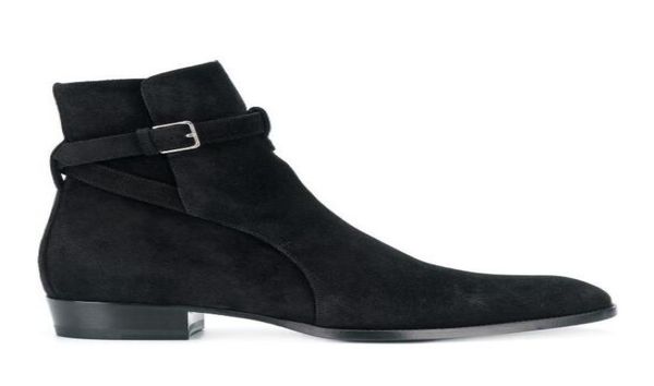man slp signature wyatt 30 jodhpur boots paris fashion show new black leather suede side buckle ankle boots shoes2080714
man slp signature wyatt 30 jodhpur boots paris fashion show new black leather suede side buckle ankle boots shoes2080714