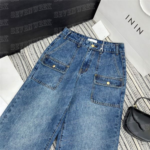 women designers jeans trousers high street girl wide leg pants fashion design denim pant streetwear, Blue
women designers jeans trousers high street girl wide leg pants fashion design denim pant streetwear, Blue