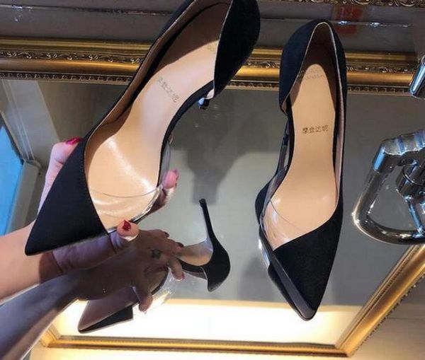 fashion women pumps shoe nude transparent stitching pvc heel sandals point toe high heels party bride white patent wedding2176003, Black
fashion women pumps shoe nude transparent stitching pvc heel sandals point toe high heels party bride white patent wedding2176003, Black