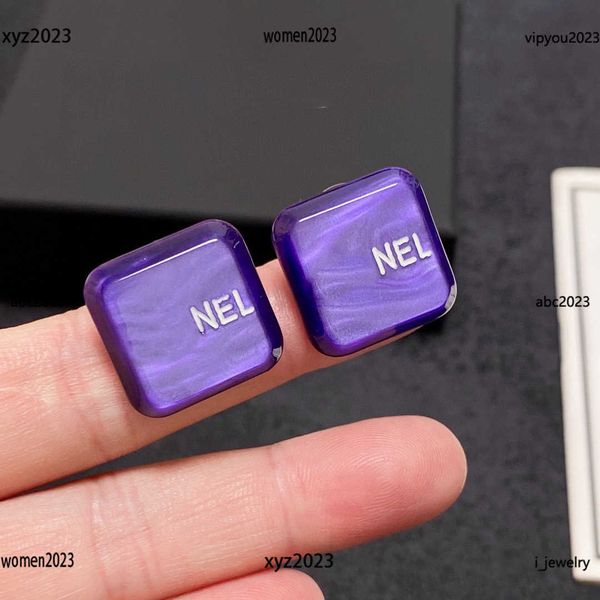 designer women's earrings fashion letter printing jewelry purple square design stud #including brand box new arrival, Golden;silver
designer women's earrings fashion letter printing jewelry purple square design stud #including brand box new arrival, Golden;silver