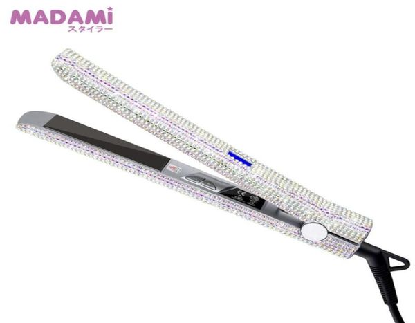 madami shine hair straightener flat iron hand made crystal diamond with lcd display sparkling rhinestones titanium plate iron1800275, Black
madami shine hair straightener flat iron hand made crystal diamond with lcd display sparkling rhinestones titanium plate iron1800275, Black