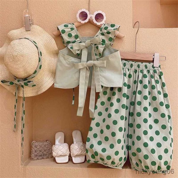 clothing sets summer girls clothes set fashion outfits sleelvess shirtandcasual dot pants, White
clothing sets summer girls clothes set fashion outfits sleelvess shirtandcasual dot pants, White