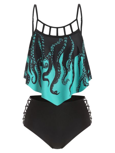 swimwear swimwear women flounce crisscross ocs print high rise tankini summer bikini two pieces swimsuits beach wear, White;black
swimwear swimwear women flounce crisscross ocs print high rise tankini summer bikini two pieces swimsuits beach wear, White;black